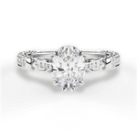 Gabriela Oval Cut Lab Grown Diamond 14Kt White Gold Engagement Ring