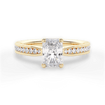 Katelyn Radiant Cut Lab Grown Diamond 18Kt Yellow Gold Engagement Ring