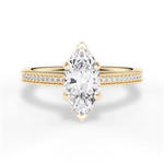 Janet Marquise Cut Lab Grown Diamond 18Kt Yellow Gold Engagement Ring
