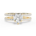 Christie Heart Cut Lab Grown Diamond 18Kt Yellow Gold Engagement Ring