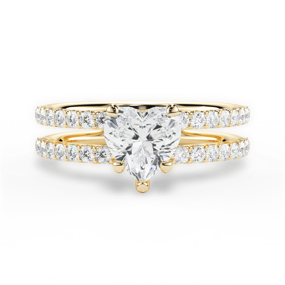 Christie Heart Cut Lab Grown Diamond 18Kt Yellow Gold Engagement Ring