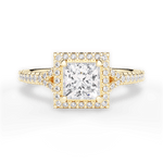 Judy Princess Cut Lab Grown Diamond 18Kt Yellow Gold Engagement Ring