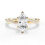 Charlotte Marquise Cut Lab Grown Diamond 18Kt Yellow Gold Engagement Ring