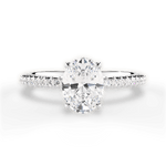 Giselle Oval Cut Lab Grown Diamond 18Kt White Gold Engagement Ring