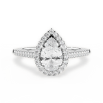 Jeanne Pear Cut Lab Grown Diamond Platinum Engagement Ring