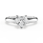 Florence Heart Cut Lab Grown Diamond 14Kt White Gold Engagement Ring