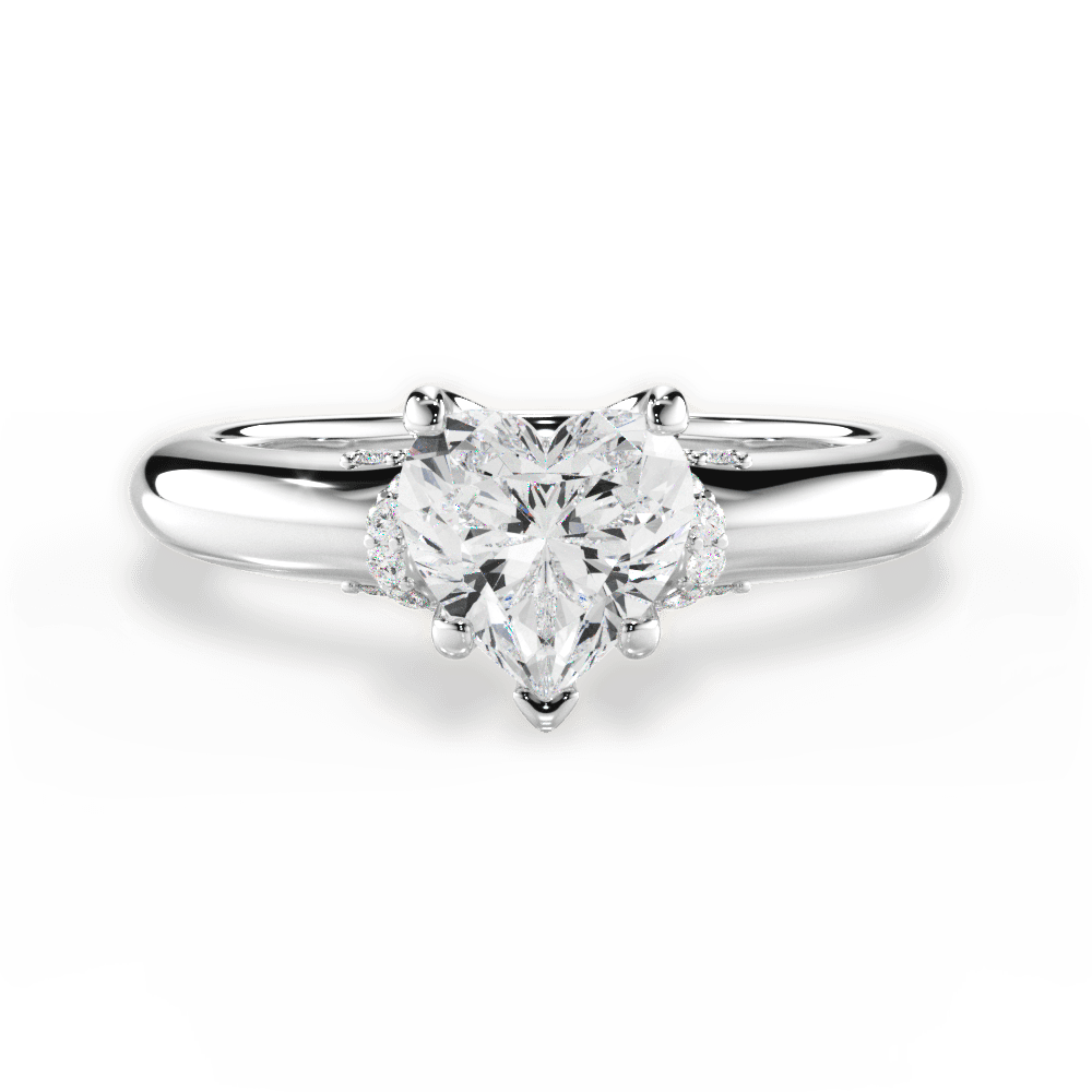 Florence Heart Cut Lab Grown Diamond 18Kt White Gold Engagement Ring