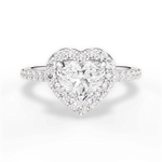 Leah Heart Cut Lab Grown Diamond Platinum Engagement Ring