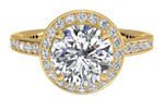 Karen Round Cut Lab Grown Diamond 18Kt Yellow Gold Engagement Ring