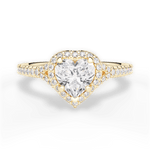 Judy Heart Cut Lab Grown Diamond 18Kt Yellow Gold Engagement Ring