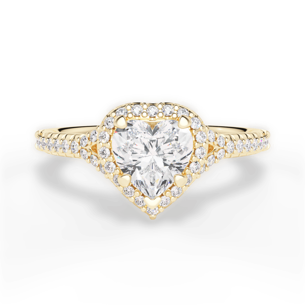 Judy Heart Cut Lab Grown Diamond 18Kt Yellow Gold Engagement Ring