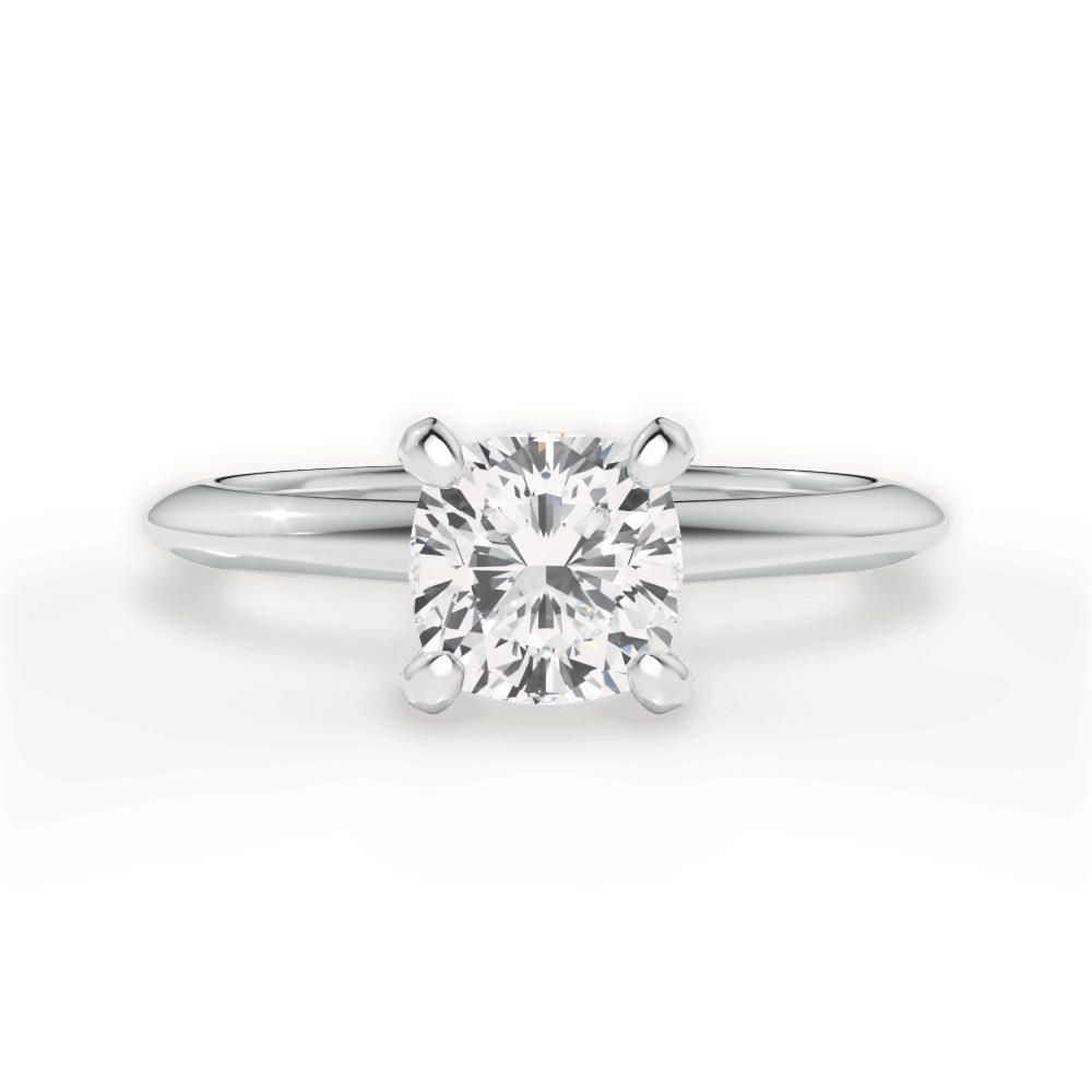 Alicia Cushion Cut Lab Grown Diamond Platinum Engagement Ring
