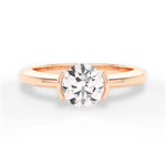 Bridget Round Cut Lab Grown Diamond 18Kt Rose Gold Engagement Ring