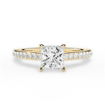 Joan Princess Cut Lab Grown Diamond 18Kt Yellow Gold Engagement Ring