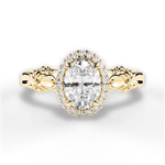 Erica Oval Cut Lab Grown Diamond 18Kt Yellow Gold Engagement Ring