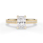 Janet Radiant Cut Lab Grown Diamond 18Kt Yellow Gold Engagement Ring