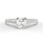 Denise Asscher Cut Lab Grown Diamond 18Kt White Gold Engagement Ring