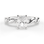 Emma Radiant Cut Lab Grown Diamond 18Kt White Gold Engagement Ring
