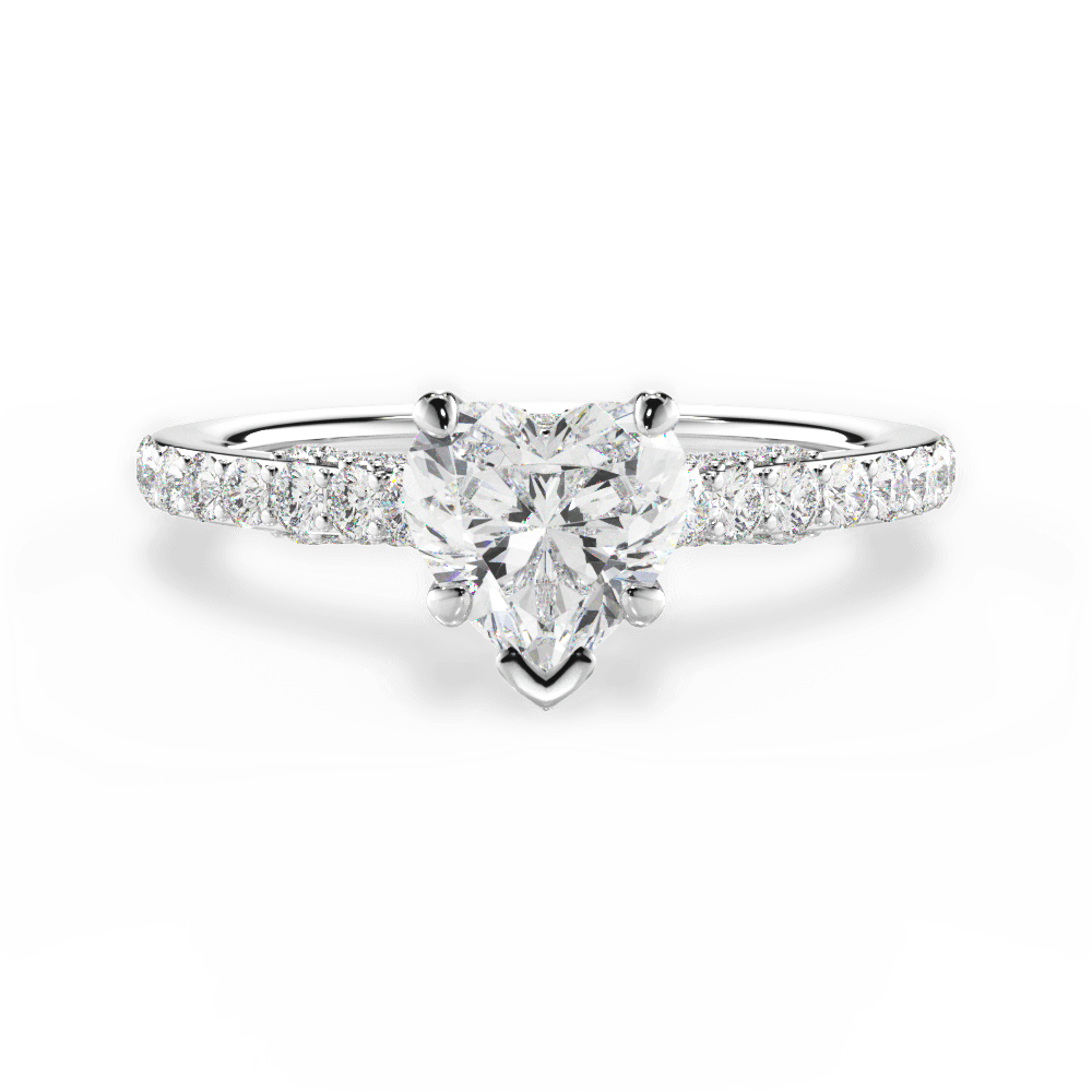 Laura Heart Cut Lab Grown Diamond 18Kt White Gold Engagement Ring