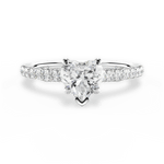 Laura Heart Cut Lab Grown Diamond Platinum Engagement Ring