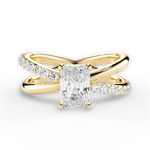 Jennifer Radiant Cut Lab Grown Diamond 18Kt Yellow Gold Engagement Ring