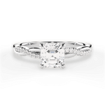 Charlotte Asscher Cut Lab Grown Diamond 14Kt White Gold Engagement Ring