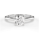 Allison Round Cut Lab Grown Diamond 18Kt White Gold Engagement Ring