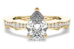 Wendy pear lab diamond engagement ring in 18k yellow gold