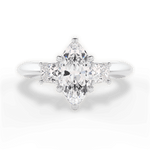 Dorothy Marquise Cut Lab Grown Diamond 14Kt White Gold Engagement Ring