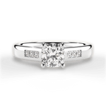 Brittany Cushion Cut Lab Grown Diamond Platinum Engagement Ring