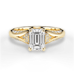 Isabel Emerald Cut Lab Grown Diamond 18Kt Yellow Gold Engagement Ring
