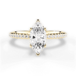 Giselle Marquise Cut Lab Grown Diamond 18Kt Yellow Gold Engagement Ring