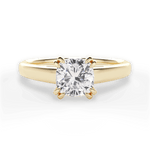 Courtney Cushion Cut Lab Grown Diamond 18Kt Yellow Gold Engagement Ring