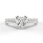 Denise Heart Cut Lab Grown Diamond 18Kt White Gold Engagement Ring