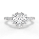 Joyce Heart Cut Lab Grown Diamond Platinum Engagement Ring