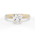Gail Heart Cut Lab Grown Diamond 18Kt Yellow Gold Engagement Ring