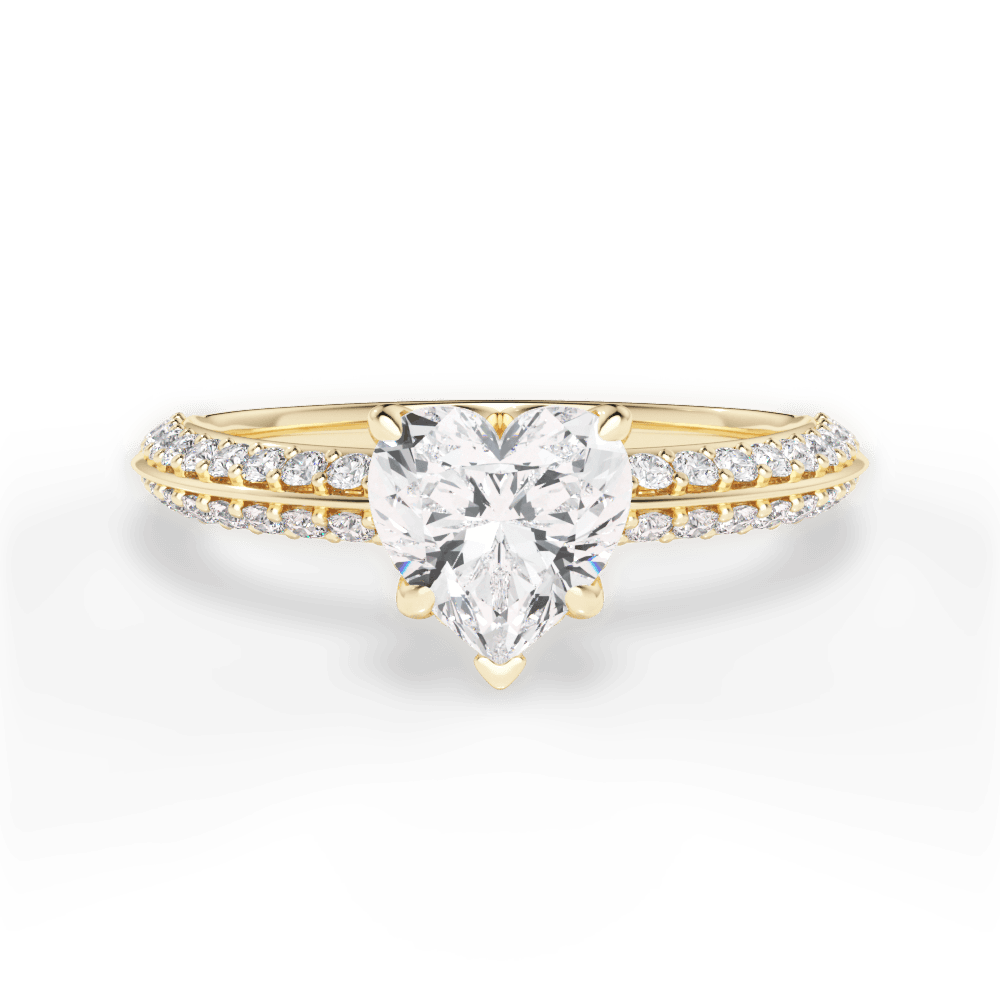 Gail Heart Cut Lab Grown Diamond 18Kt Yellow Gold Engagement Ring