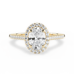 Jeanne Oval Cut Lab Grown Diamond 18Kt Yellow Gold Engagement Ring