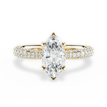 Kira Marquise Cut Lab Grown Diamond 18Kt Yellow Gold Engagement Ring
