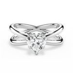 Ada Heart Cut Lab Grown Diamond Platinum Engagement Ring