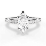 Elizabeth Marquise Cut Lab Grown Diamond 14Kt White Gold Engagement Ring