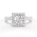 Leah Princess Cut Lab Grown Diamond Platinum Engagement Ring
