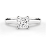 Carrie Princess Cut Lab Grown Diamond 14Kt White Gold Engagement Ring