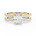 Christie Oval Cut Lab Grown Diamond 18Kt Yellow Gold Engagement Ring