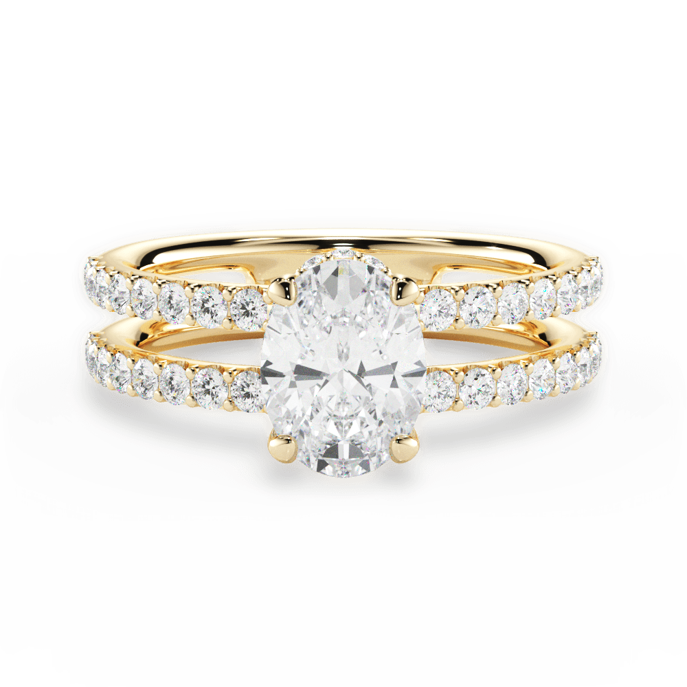 Christie Oval Cut Lab Grown Diamond 18Kt Yellow Gold Engagement Ring