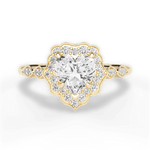 Julie Heart Cut Lab Grown Diamond 18Kt Yellow Gold Engagement Ring
