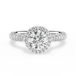Lucy Round Cut Lab Grown Diamond Platinum Engagement Ring