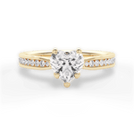 Katelyn Heart Cut Lab Grown Diamond 18Kt Yellow Gold Engagement Ring