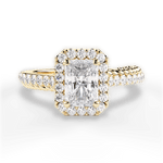 Kim Radiant Cut Lab Grown Diamond 18Kt Yellow Gold Engagement Ring