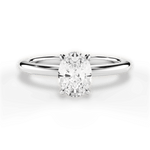 Allison Oval Cut Lab Grown Diamond 14Kt White Gold Engagement Ring